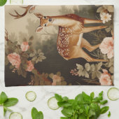 Vintager Blumenwald Geschirrtuch (Gefaltet)