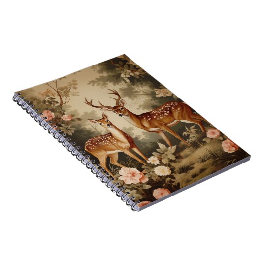 Vintager Blumenwald Notizblock (Rechte Seite)