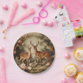 Vintager Blumenwald Pappteller (Party)