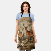 Vintager Blumenwald Schürze (Getragen)