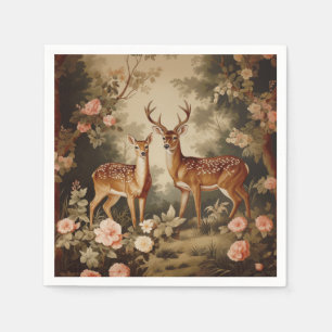Vintager Blumenwald Serviette