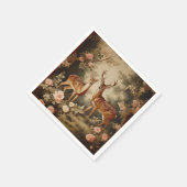 Vintager Blumenwald Serviette (Ecke)