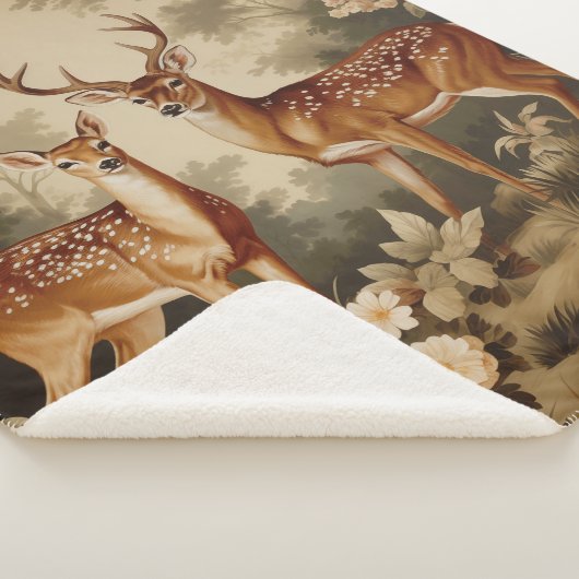 Vintager Blumenwald Sherpadecke (3/4)