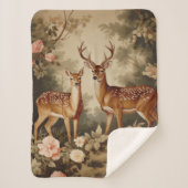 Vintager Blumenwald Sherpadecke (Vorderseite)