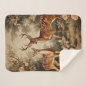 Vintager Blumenwald Sherpadecke (Vorderseite (Horizontal))