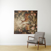 Vintager Blumenwald Wandteppich (Beispiel)