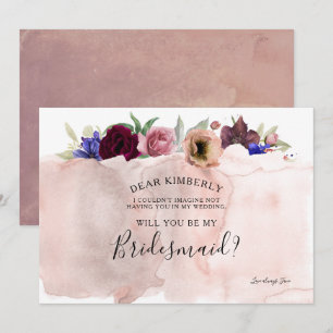 Vintager Blumenwerfer wird meine Bridesmaid sein Einladung