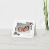 Vintager BlumenWinter Vielen Dank Dankeskarte (Vorderseite)