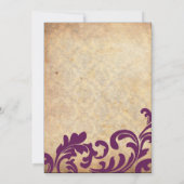 Vintager Blumenwirbel, Einladung zur Hochzeit (Rückseite)