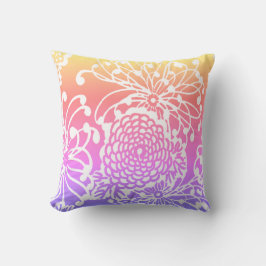 Vintager Blumenwirbel Kissen