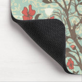 Vintager BlumenWirbelsdamast + Vogel mousepad (Ecke)