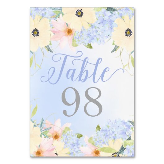 Vintager Blumenzahn Tischnummer (Rückseite)