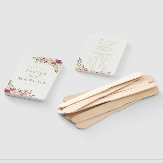 Vintager Blumenzwiebelprogramm Handfan Fächer (Non-assembled)