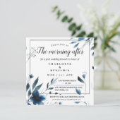 Vintager Blummvormittag nach Hochzeitsfeier Einladung (Stehend Vorderseite)