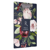 VINTAGER BLUSH PINK BURGUNDY PROTEA FLORAL KLEMMBRETT (Rechts)