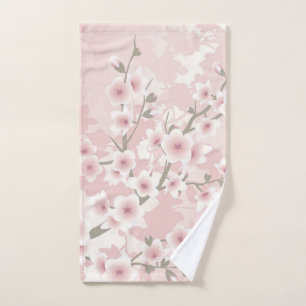 Vintager Blush PInk Kirschbllossom Handtuch