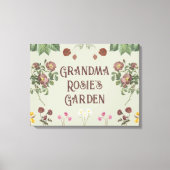 Vintager Blütengarten Leinwanddruck (Vorderseite)