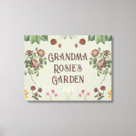 Vintager Blütengarten Leinwanddruck