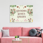 Vintager Blütengarten Leinwanddruck (Insitu (Wohnzimmer))