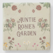 Vintager Blütengarten Steinuntersetzer (Vorderseite)