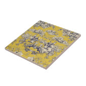 Vintager Blütengelber Schornstein Fliese (Seite)