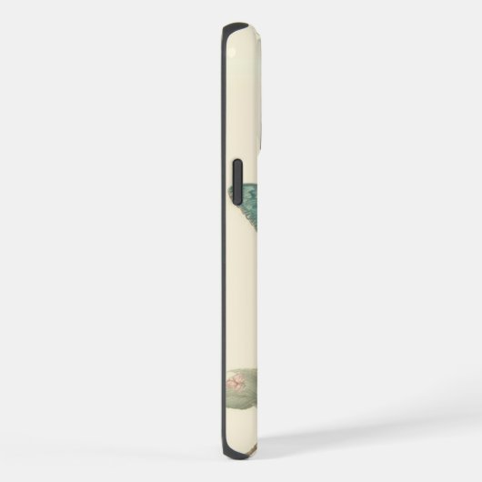Vintager Blütenschmetterling iPhone Hülle (Rechte Seite)