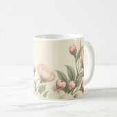 Vintager Blütenschmetterling Kaffeetasse (VorderseiteRechts)