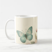 Vintager Blütenschmetterling Kaffeetasse (Links)