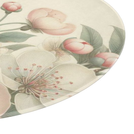 Vintager Blütenschmetterling Schneidebrett (Ecke)