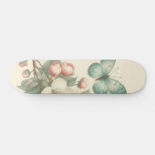 Vintager Blütenschmetterling Skateboard (Horizontal)