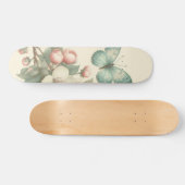 Vintager Blütenschmetterling Skateboard (Horizontal)