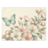 Vintager Blütenschmetterling Tischdecke (Vorderseite (Horizontal))