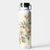 Vintager Blütenschmetterling Trinkflasche (Rückseite)
