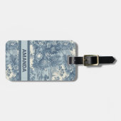 Vintager Blütensee Blauer Blauleng Gepäckanhänger (Vorderseite horizontal)
