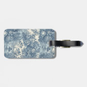 Vintager Blütensee Blauer Blauleng Gepäckanhänger (Rückseite horizontal)
