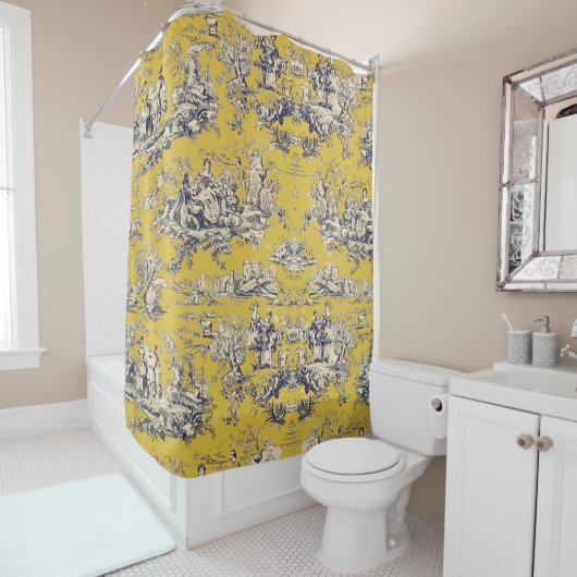 Vintager Blütensee Duschvorhang (Beispiel)