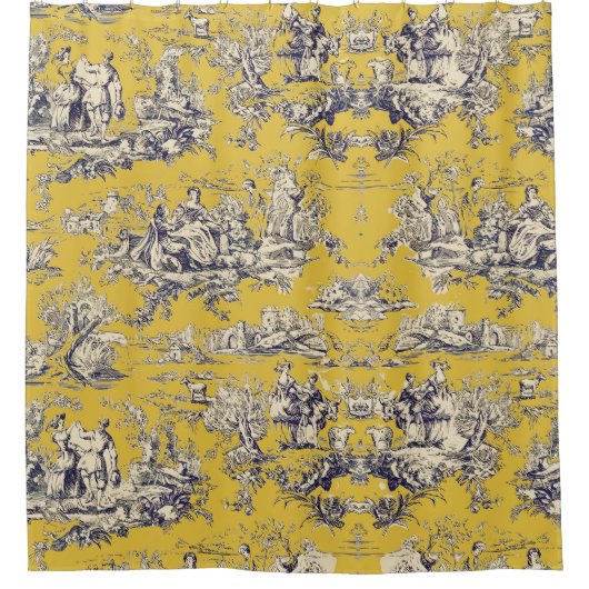 Vintager Blütensee Duschvorhang (Vorderseite)