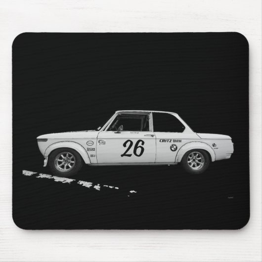 Vintager BMW Rennwagen Mousepad (Vorne)