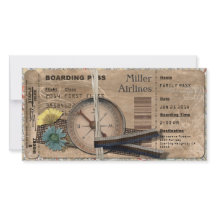Vintager Boarding Einladung