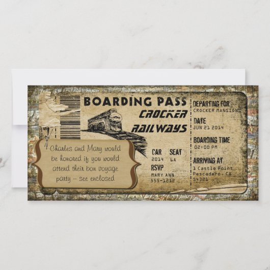 Vintager Boarding Pass (Vorderseite)