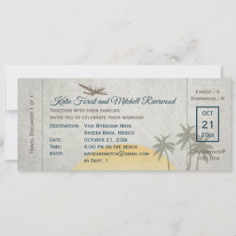 Vintager Boarding Pass Hochzeit und UAWG Einladung