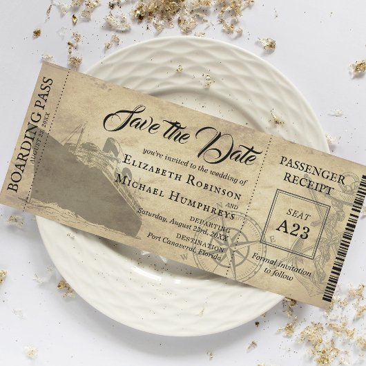Vintager Boarding Pass | SAVE THE DATE