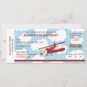 Vintager Boarding Pass Ticket Geburtstag Einladung (Vorderseite)