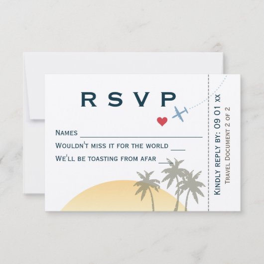 Vintager Boarding Pass UAWG auf ecru Einladung (Vorderseite)