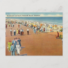 Vintager Boardwalk und Strand RehoBeide Delaware Postkarte