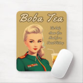 Vintager Boba Tea Retro Spaß Mousepad (Mit Mouse)