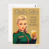 Vintager Boba Tea Retro Spaß Postkarte (Vorne/Hinten)