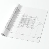 Vintager Bodie-Insel-Leuchtturm-Plan Geschenkpapier (Ungerollt)