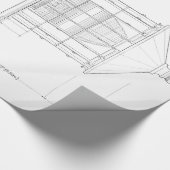 Vintager Bodie-Insel-Leuchtturm-Plan Geschenkpapier (Ecke)