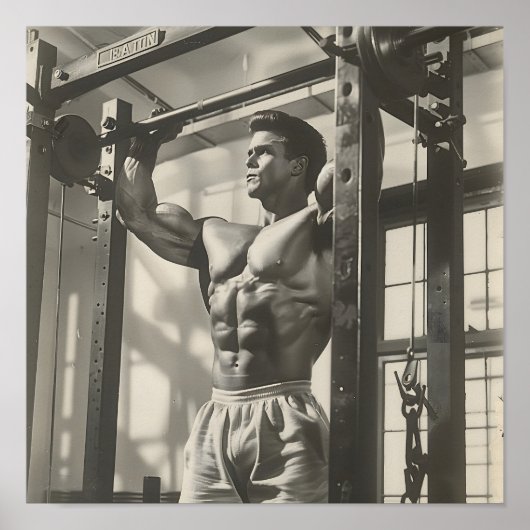 Vintager Bodybuilder 3 Poster (Vorne)